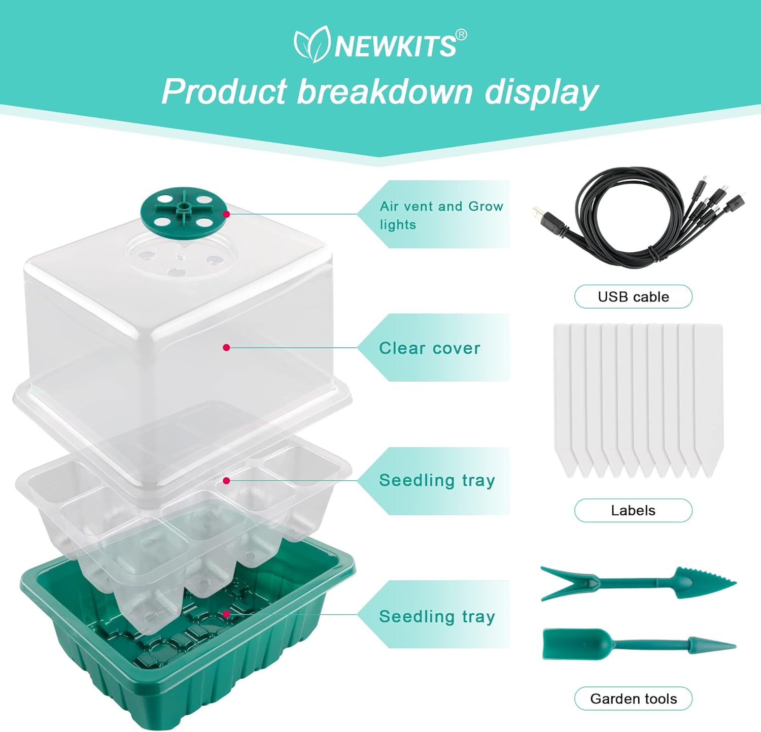 Seed Starter Tray with Grow Li – обзор и цена Humidity Dome Kit