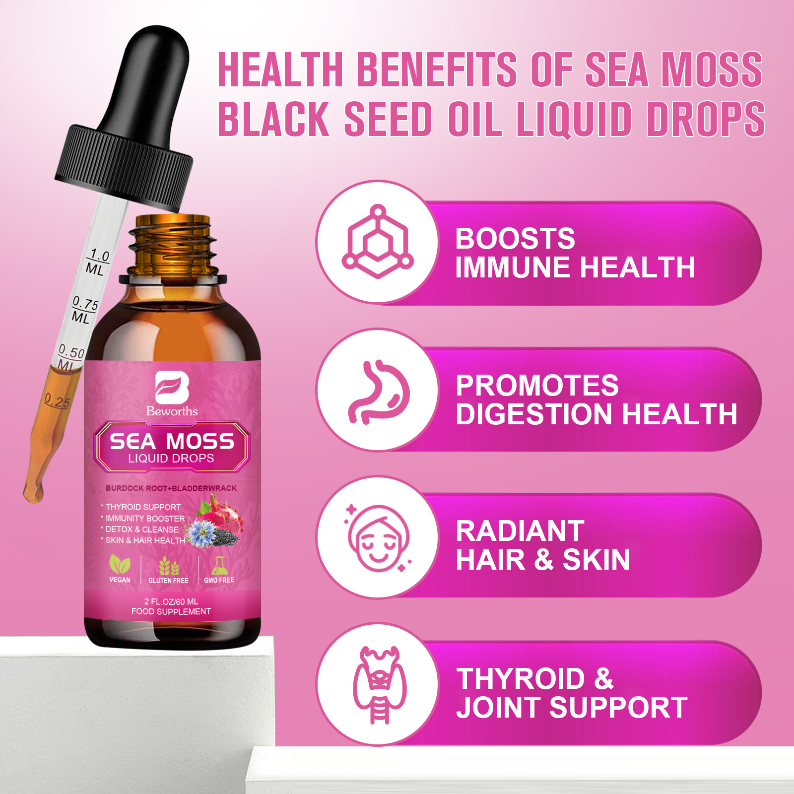 BEWORTHS 3000MG Seamoss Liquid – обзор и цена Root Stimulator Liquid
