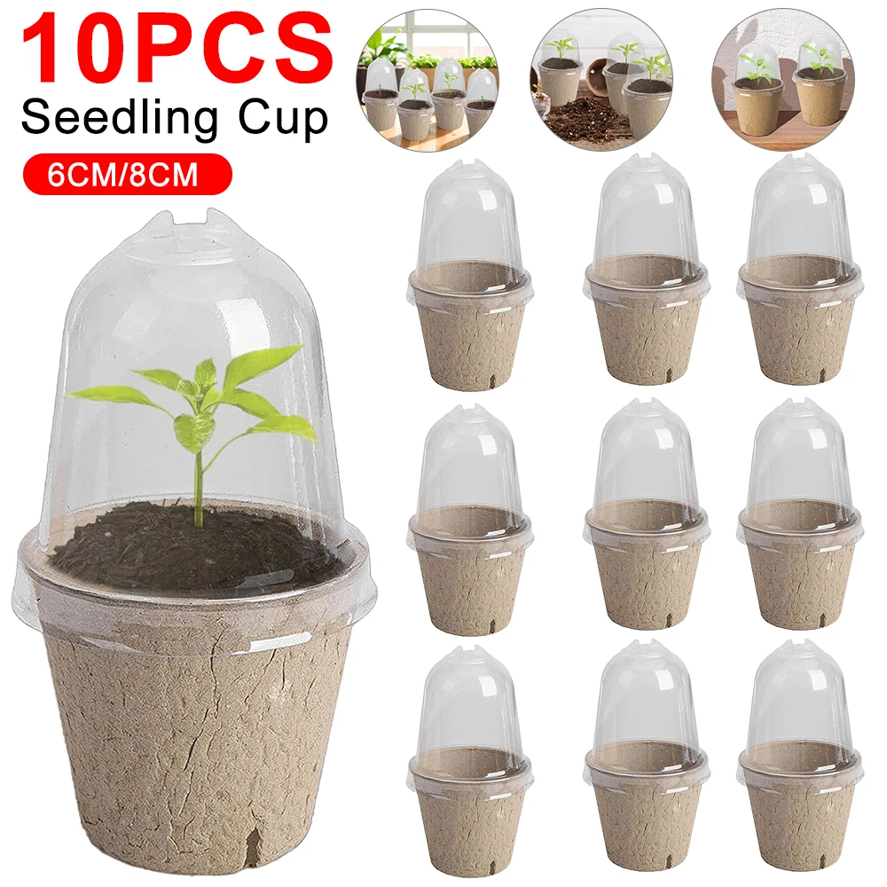 10pcs Garden Round Peat Pots P – обзор и цена Peat Pellet Tray