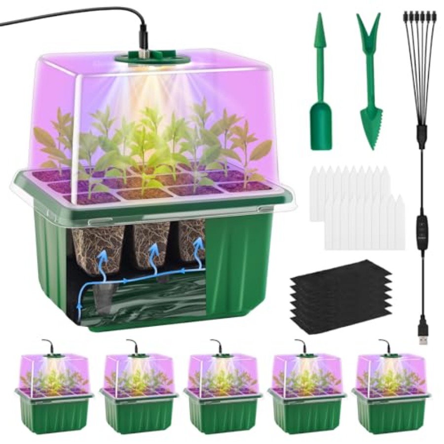 Seed Starter Tray with Light 6 – обзор и цена Humidity Dome Kit