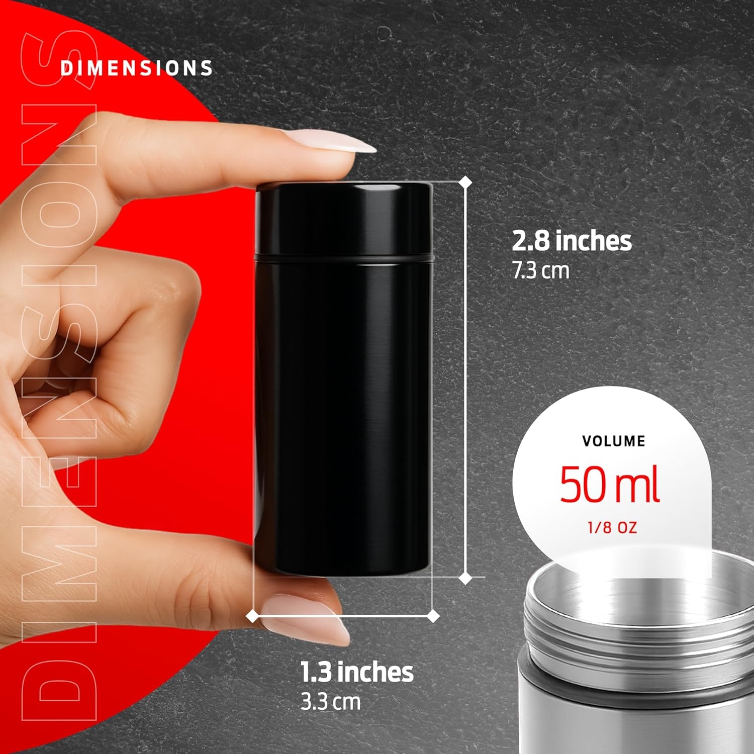 50ml Smell Proof Aluminum Jar  – обзор и цена Misting Bottle Fine