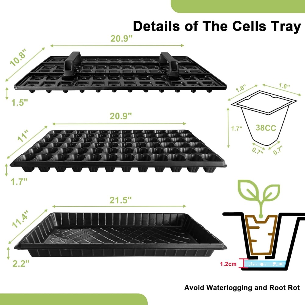 72 Cell Seed Starter Trays wit – обзор и цена Propagation Tray 72
