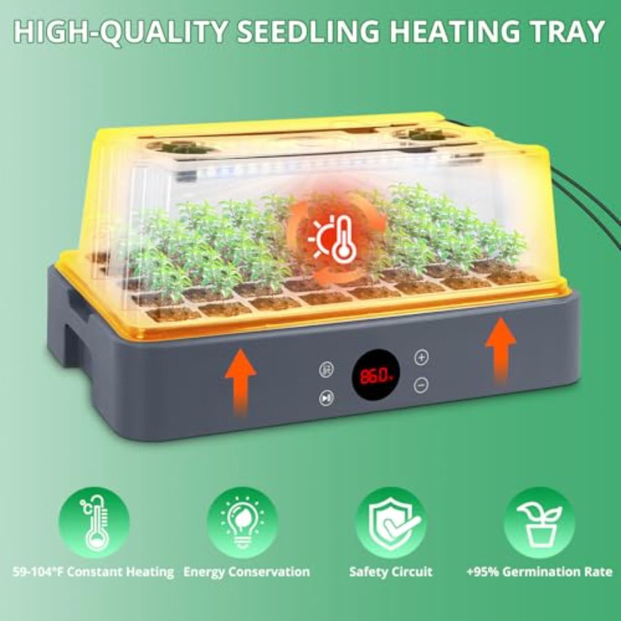 Seed Starter Tray with Grow Li – обзор и цена Humidity Dome Kit