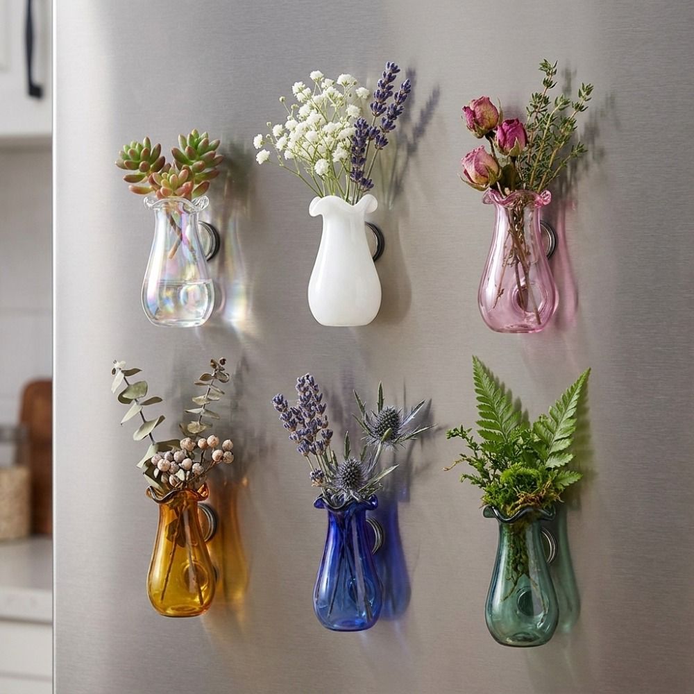 6Pcs DIY 3D Mini Vase Magnets  – обзор и цена Propagation Station Vase