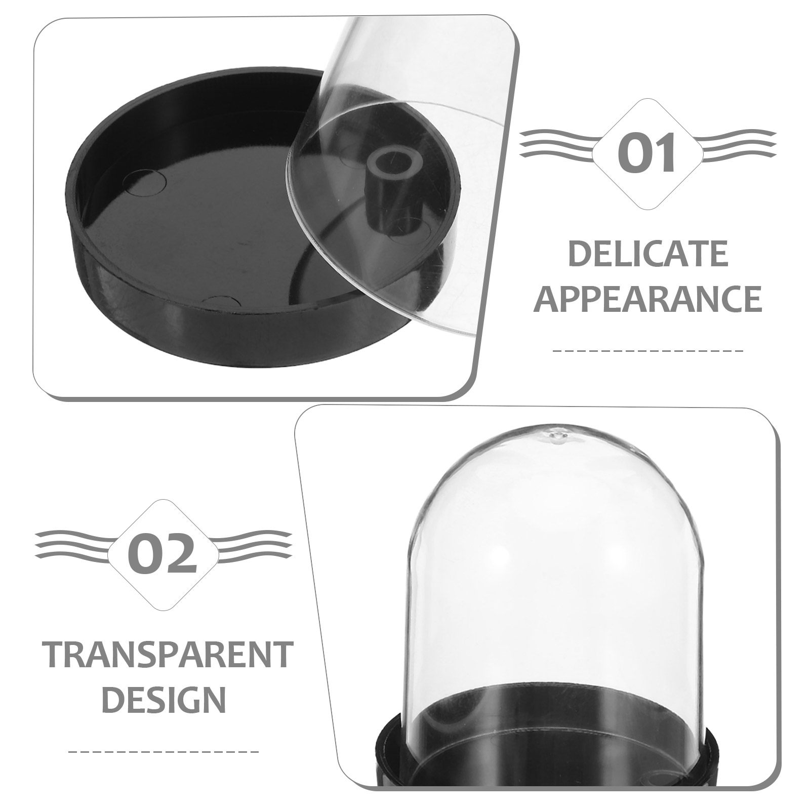 4Pcs Clear Micro Landscape Dom – обзор и цена Plastic Dome Clear