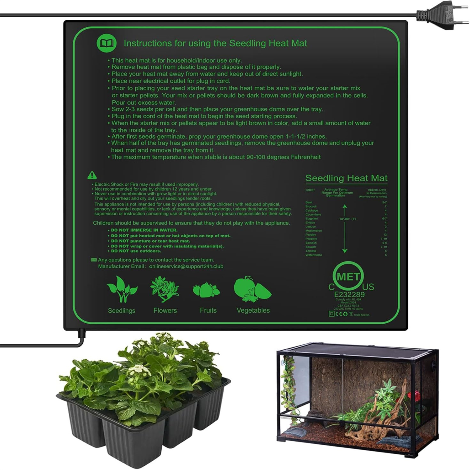Seedling Heat Mat 10/25/50CM I – обзор и цена Rooting Gel Clone