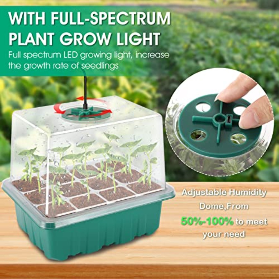 Seed Starter Tray with Light,  – обзор и цена Humidity Dome Kit